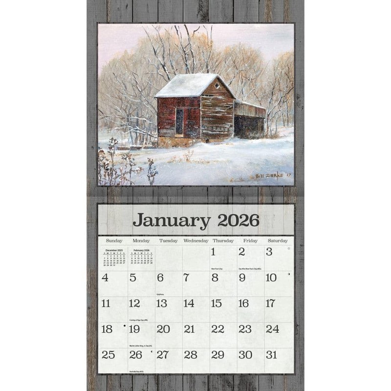 Lang, On the Farm 2026 Wall Calendar by Bill Zierke,