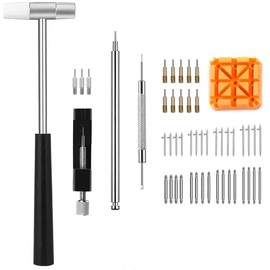 TICFROG Watch Band Adjustment Tool, 51 Piece Set, Watch Band, Watch Strap Replacement Tool, Spring Bar Remover, Watch, Pin Removal Tool, Good Quality, 32 Pieces, Spring Bars, 10 Replacement Needles,