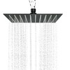 Fatspas 12 Inch Rain Shower Head, Matte Black