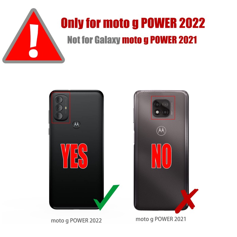 Moto G Power 2022 Wallet Case with [RFID Blocking] Card