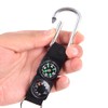 3in1 Compass Thermometer Outdoor Hiking Tactical Survival Carabiner Key
