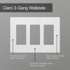Lutron Claro 3 Gang Decorator/Rocker Wallplate, Satin, Hot (1-Pack) |