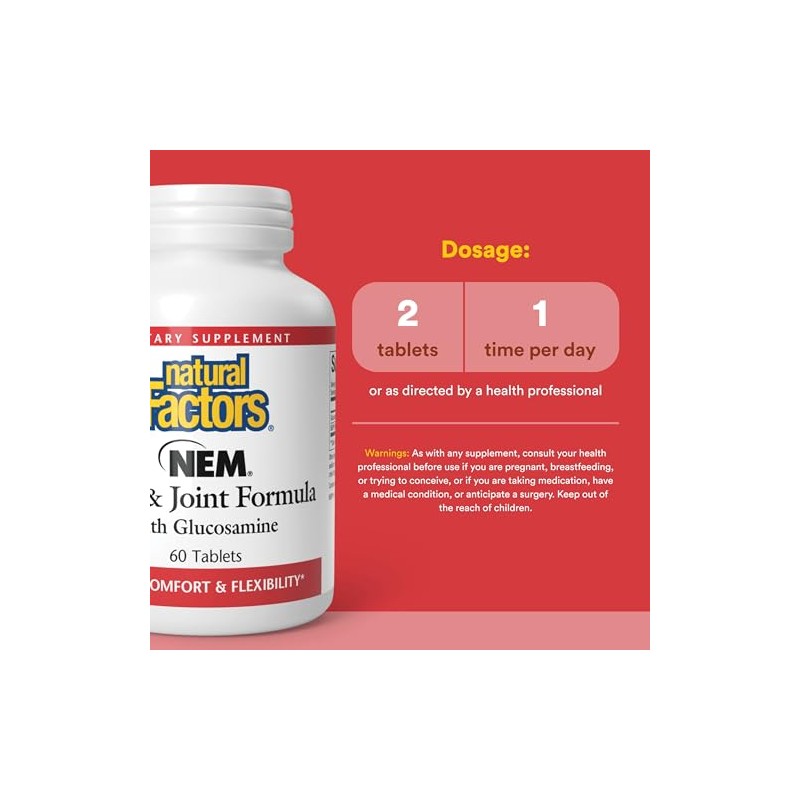 Natural Factors - NEM Knee & Joint Formula with Glucosamine,