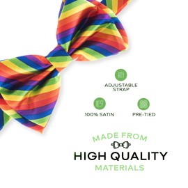Man of Men - Men's Bowtie - Multi Color Rainbow Bow Tie