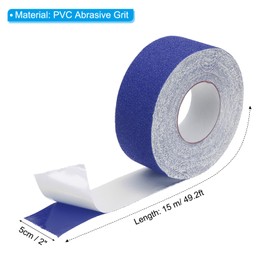 PATIKIL 2 Inch x 49 Ft/5cm x 15m Anti Slip Traction Tape, Non-Slip Grip Tape Non Skid Tread Safety Tape for Stairs Steps Scooter Deck, Blue