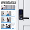 GEKRONE Smart Fingerprint Lock with Lever Handle, Keypad Touchscreen Keyless