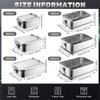 Umigy 6 Pcs Stainless Steel Food Containers Metal Bento Lunch