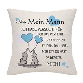 Bommex Husband Gift from Wife Husband Cushion Cover Gift for Husband Birthday Gift Valentine's Day Anniversary (Man)