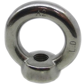 Pack of 10 Ring Nuts M6 Cast and Polished Similar to DIN 582 Stainless Steel A2