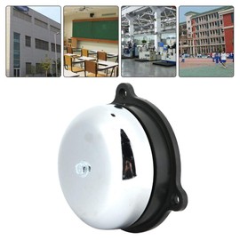 100mm 4in Electric Time Bell No Sparking Alarm Stainless Steel Electric Bell Home Doorbells Internal Strike Bell for School Factory Agencies DC24V