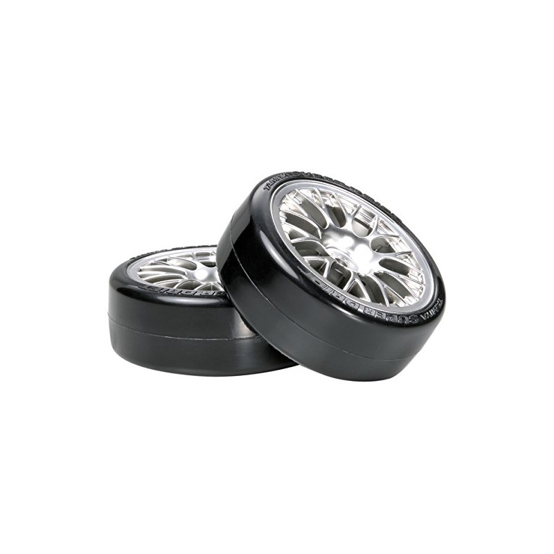 TAMIYA 300054021 Super Drift Wheels Y/Chrome 24 mm 2 Oset+2