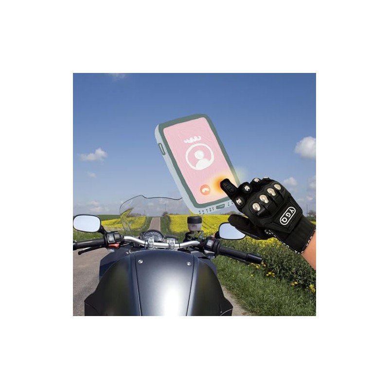 Motorcycle Powersports Gloves for Men, Touchscreen Motorcycle Gloves with Hard