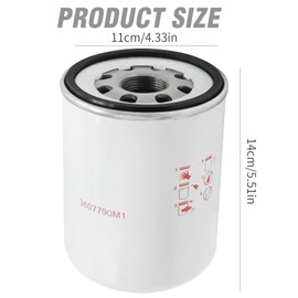 Hoypeyfiy Hydraulic Filter 3607790M1 for Massey Ferguson Late 1250, ST35, ST40, ST35X, ST40X, Powershuttle 1433V, 1440V, Challenger MT285, MT295