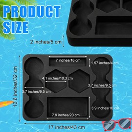 Aodaer Floating Drink Holder Floating Table for Pool & Hot Tub, Rectangle
