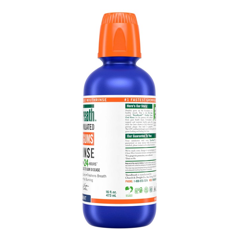 TheraBreath Healthy Gums Oral Rinse Clean Mint Flavor 16 fl