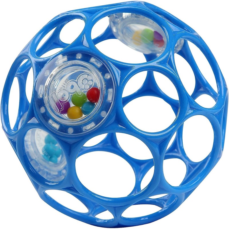 Bright Starts O-Link [Red] Oval Rattle (Blue) Set