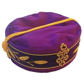 Bricks Masons 33rd Degree Scottish Rite Sovereign Grand Inspector General Cap Purple-Yellow