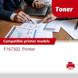 PINOS F167302 Black Toner Cartridge (1-Pack) - Compatible with F167302 Printer, Spherical Toner for Sharp, Non-Fading Printouts