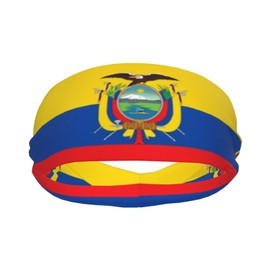 Ecuador Flag Headbands Sports Headband Moisture Wicking Sweatband for Men Women Athletic Hairband for Running Football Tennis Volleyball Yoga Unisex