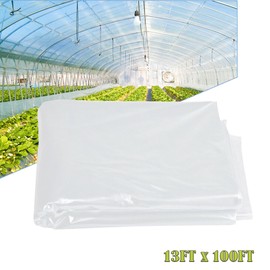 13x100FT 6mil Waterproof Greenhouse Plastic Cover 5yr Poly Film UV Resistant