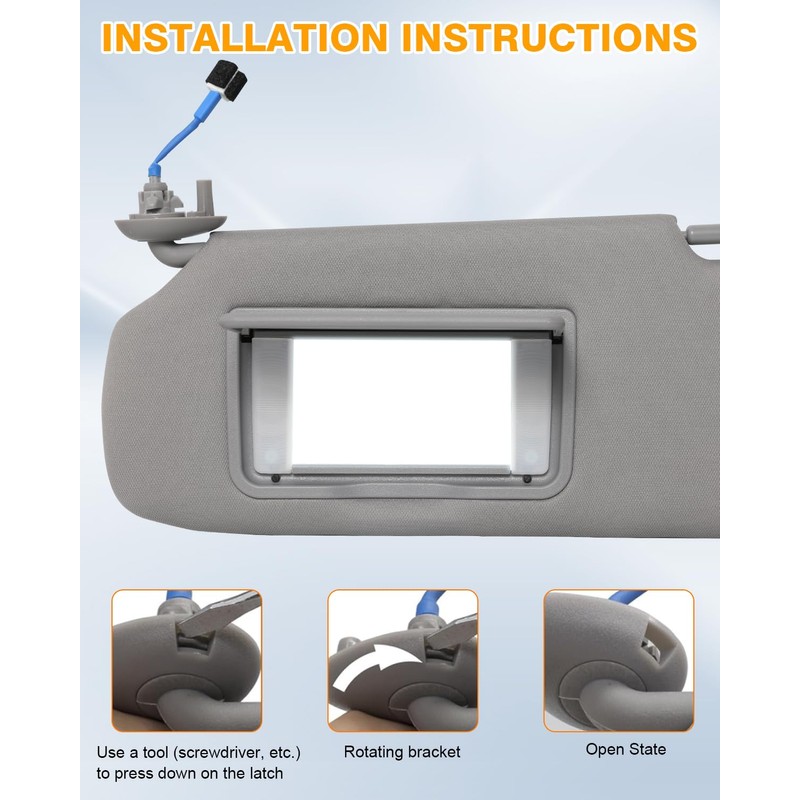 FZPJJNB Car Sun Visor Driver & Passenger Side Fits for