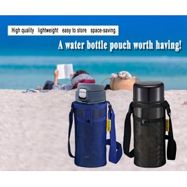 MZTUE Water Bottle Holder with Strap, Folding Portable Water Bottle Carrier with Strap Easy Clean, Water Bottle Bag strap, Water Bottle sling bag for Hiking, Walking, hiking, Travel, etc, 2-Pcs