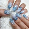 Mermaid Tail Handmade Nail Tips - Short Square / 머메이드