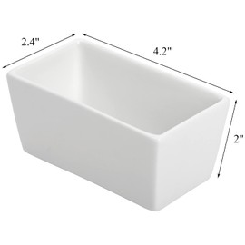 Elsjoy Set of 6 Ceramic Sugar Packet Holders, 5 Oz Porcelain Sugar Bowl Tea Bag Caddy, Sweetener Storage Container for Kitchen, Cafe, Restaurant