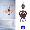 9.3in Blue Evil Eye Owl Pendant Decoration Protection Blessing Lightweight