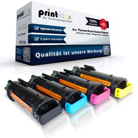 4 x Print-Klex Toner Cartridges Compatible with Xerox WorkCentre 6515DN 6515DNI 6515DNIS 6515DNM 6515DNMIS 6515DNS 6515N 6515NS 6515Series Black Blue Red Yellow - Colour Light Series