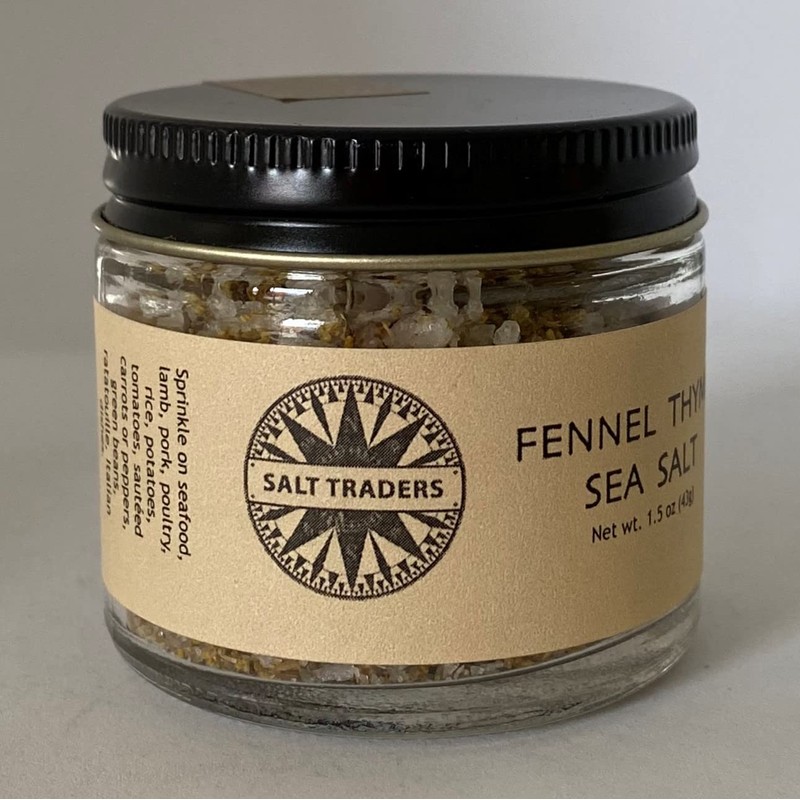 Salt Traders Fennel Thyme Flavor, Gourmet Infused Sea Salt -