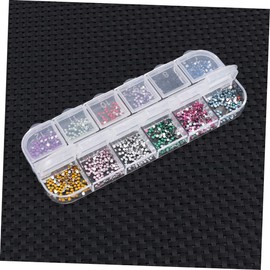 Healvian 2pcs Nail Rhinestones Color for Nail Art Decorations Mixed Clear Container for Creative Designs and Manicure Projects