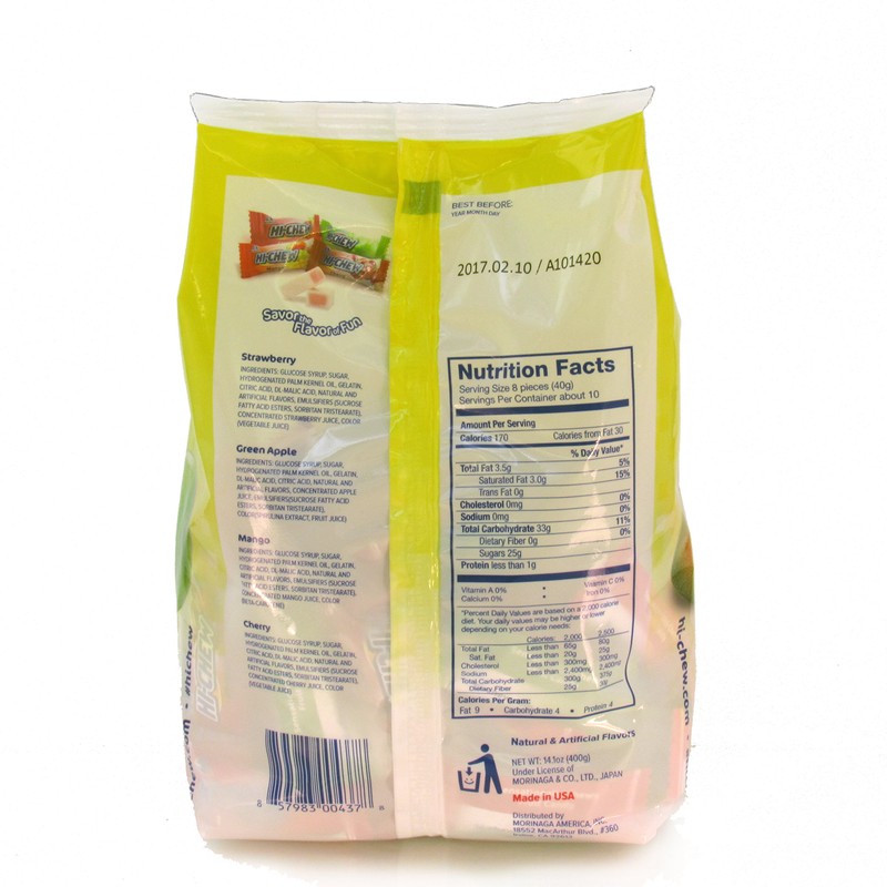 Hi-Chew, Sensationally Chewy Fruit Candy in Assorted Flavors, 14.1 oz