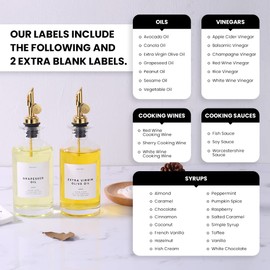 MoliMoli Minimalist Labels, Pantry, Organization, Oil, Cooking Sauce and Wine and Coffee Syrup Labels for Kitchen