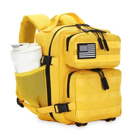 9L Mini Tactical Backpack for Men and Women, Tactical Backpack Small for Hiking, Small Tactical Bag（Yellow）