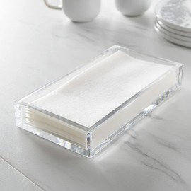Acrylic Lucite 8MM Thick Tray 9.25" x 5" Rectangle Guest Towel Holder