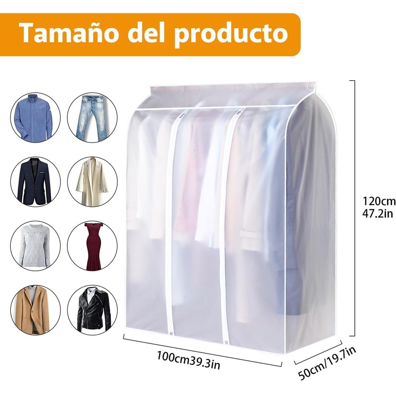 Protector de Ropa Colgante,120cm*100cm*50cm Protector de Ropa para Closet,Cubre Polvo