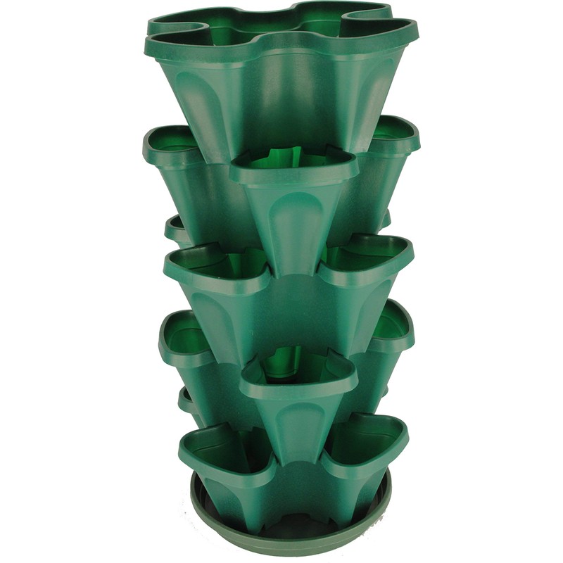 Mr. Stacky 1305-HG 5-Tier Stackable Strawberry, Herb, Flower, & Vegetable