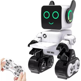 Unbranded Intelligent RC Robot with Programable Voice Music Dance Remote Control White