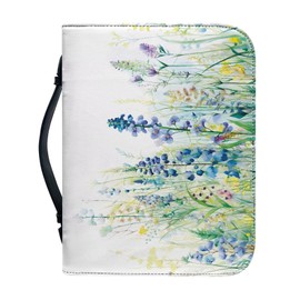 Glomenade Flora Bible Covers for Women Book or Bible Carrying Case PU Leather Bible Case Bag Church Bag Scripture Bag Case Gift for Christian