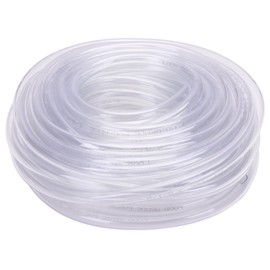 DERPIPE Clear Vinyl Tubing - 3/8" ID 1/2" OD PVC Tube Food Grade Flexible Plastic Pipe Hose for Homebrewing, Siphon Pump 15 Meters(50ft) Length