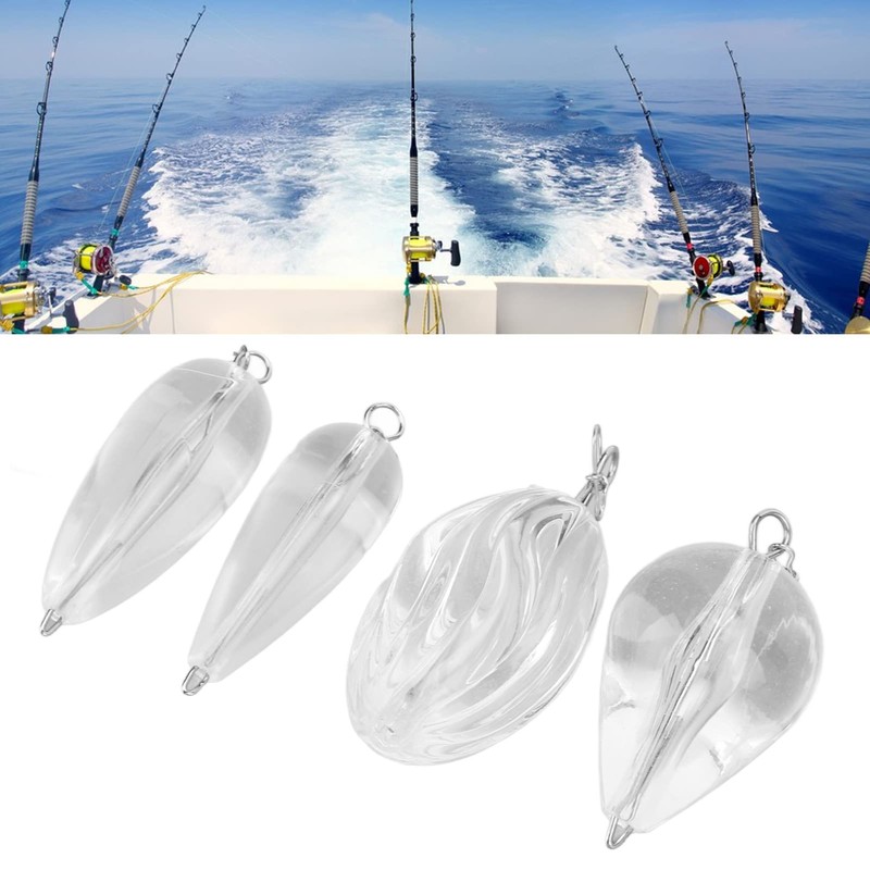 Baxnore 4 PCS Fishing Sinking Float Set, Wear-Resistant Submerged Bobbers,