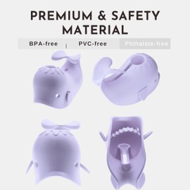 Bath Spout Cover for Bathtub,Baby Shower Protector Cover A Fun Way to Protects Baby from Bumping Head During Bathing Time Cute Soft Whale Design Making for Enjoyable Safe Baths (Lavender)