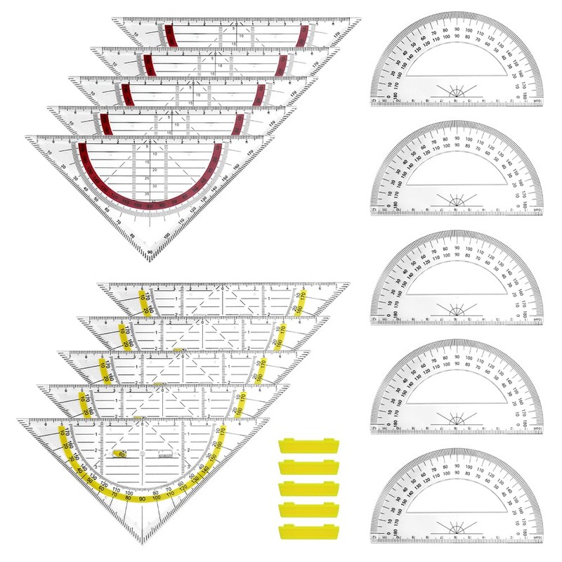 LPAMABA Set Square with Removable Handle Geometry Triangle for Circles