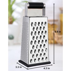 Cheese Grater, Box Grater for Cheese Stainless steel Vegetable Slicer Food Shredder 4-Sided Convenience Gadgets for kitchen