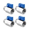 QWORK Mini Ball Valve, 4 Pack 1/2" NPT Thread Female
