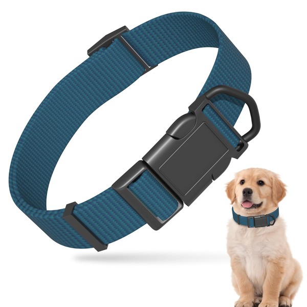 PawHuggies Blue Dog Collar for Large Dog, Breathable, Anti-Odor &