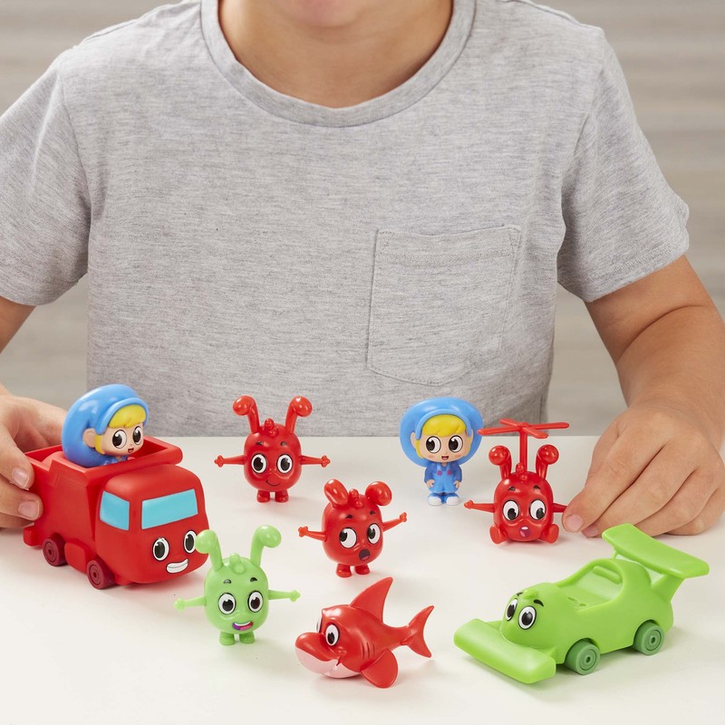 Mega Morphle Figure & Vehicle Pack, preschool scaled figures, push