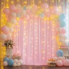 Xiomot Tulle Backdrop Curtain with Lights String 10FT X 10FT