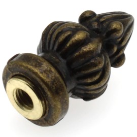 FDXGYH 1-3/8 inch High Brass Lamp Finial Metal Lamp Finial Cap Knob Lamp Decoration for Lamp Shade [ Bronze]